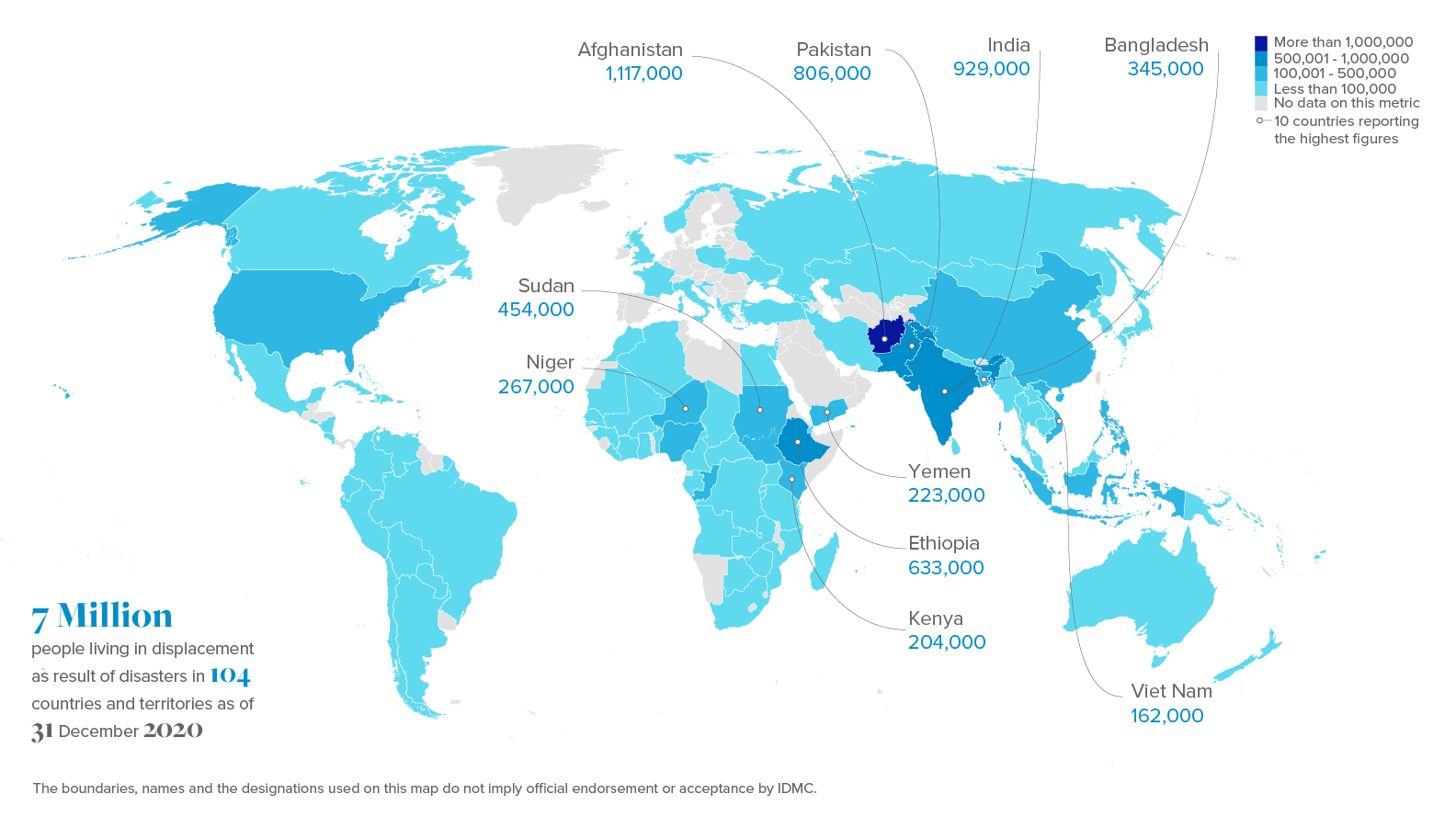 Stock map - Disasters