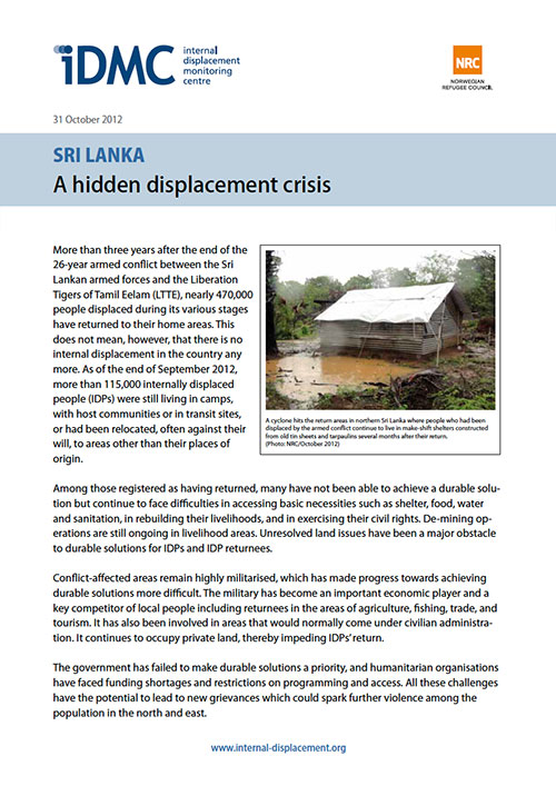Sri Lanka: A hidden displacement crisis