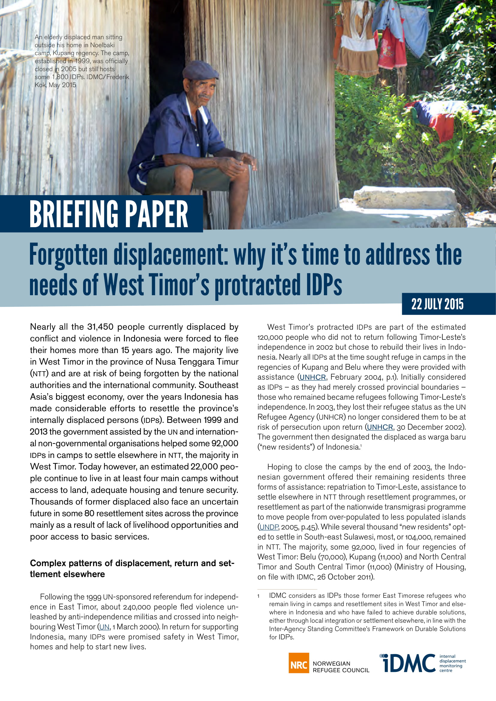 Forgotten displacement: why it’s time to address the needs of West Timor’s protracted IDPs