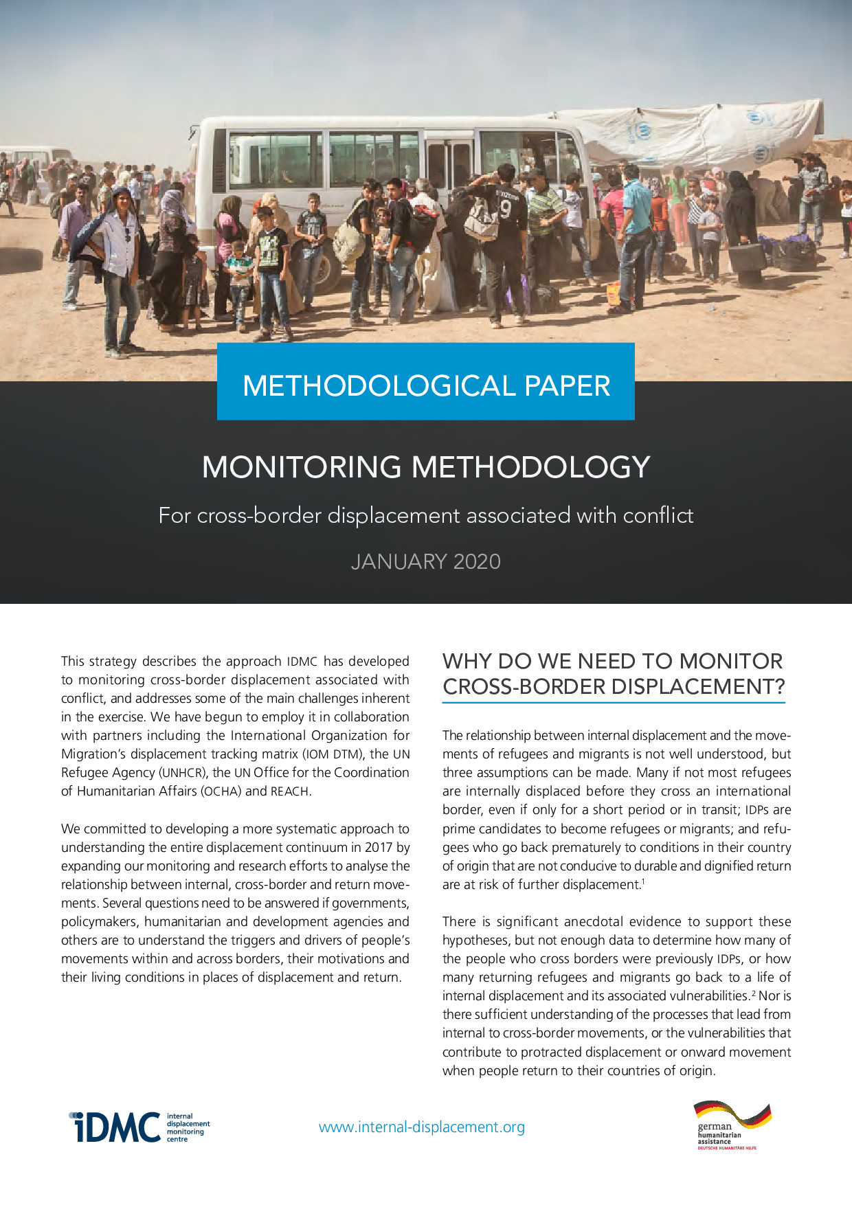 Monitoring methodology for cross-border displacement associated with conflict