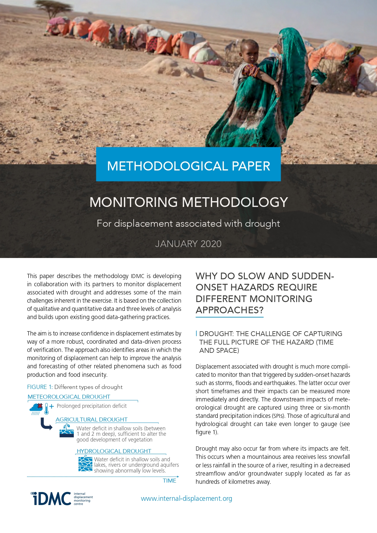 Monitoring methodology for displacement associated with drought