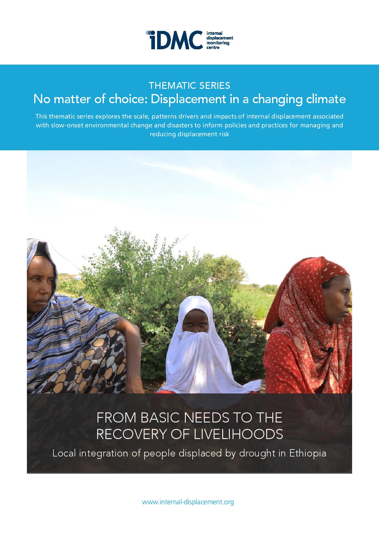 From basic needs to the recovery of livelihoods: Local integration of people displaced by drought in Ethiopia