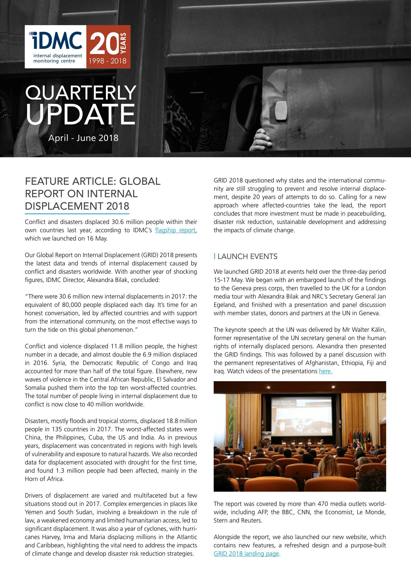 Quarterly Update April - June 2018
