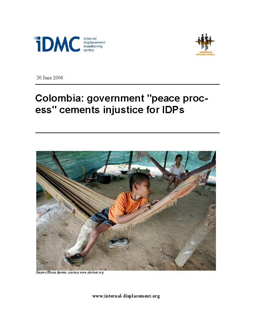 Colombia: government "peace process" cements injustice for IDPs
