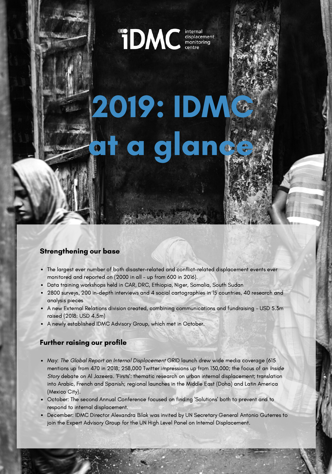 IDMC's 2019 at a glance